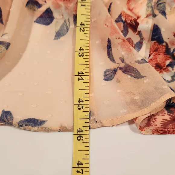 Eliza J Pink Floral Wrap Dress Sz 14 - Picture 9 of 10